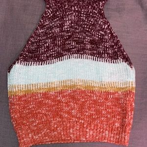 Cropped knitted shirt